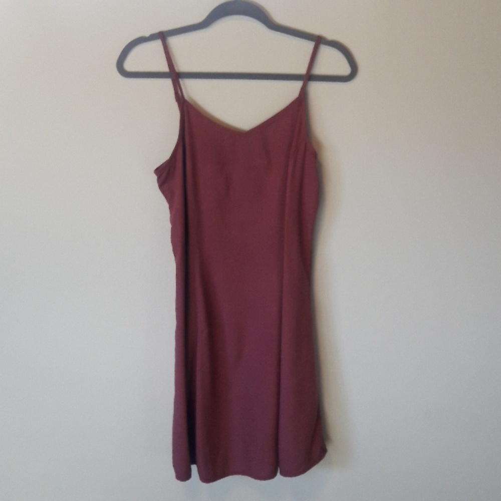 Maroon flare dress